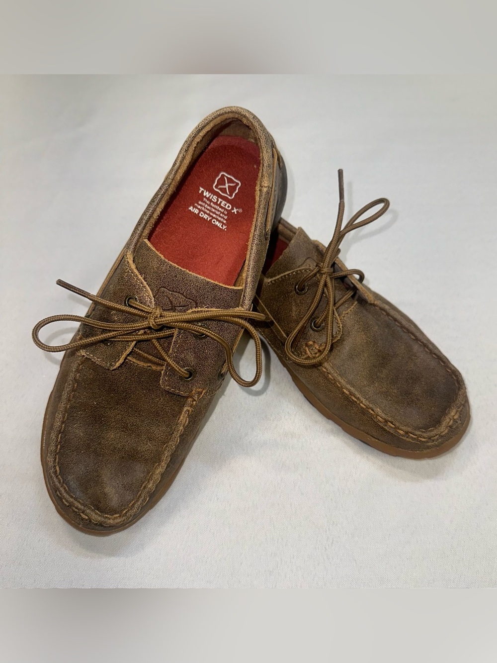 Twisted X Brown Suede Moccasin Driving Shoes
